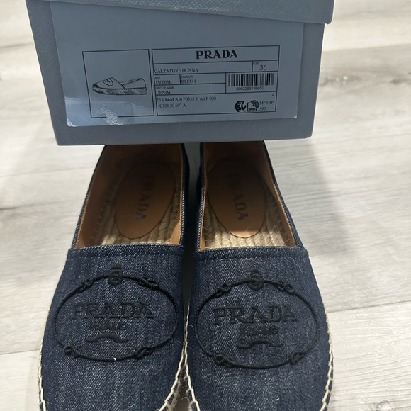Prada dark denim espadrilles size 36 or 6 - Picture 4 of 8